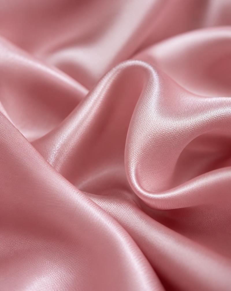 Détail de soie rose poudré
